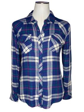 Rails Kendra Plaid Button Down Shirt size XS
